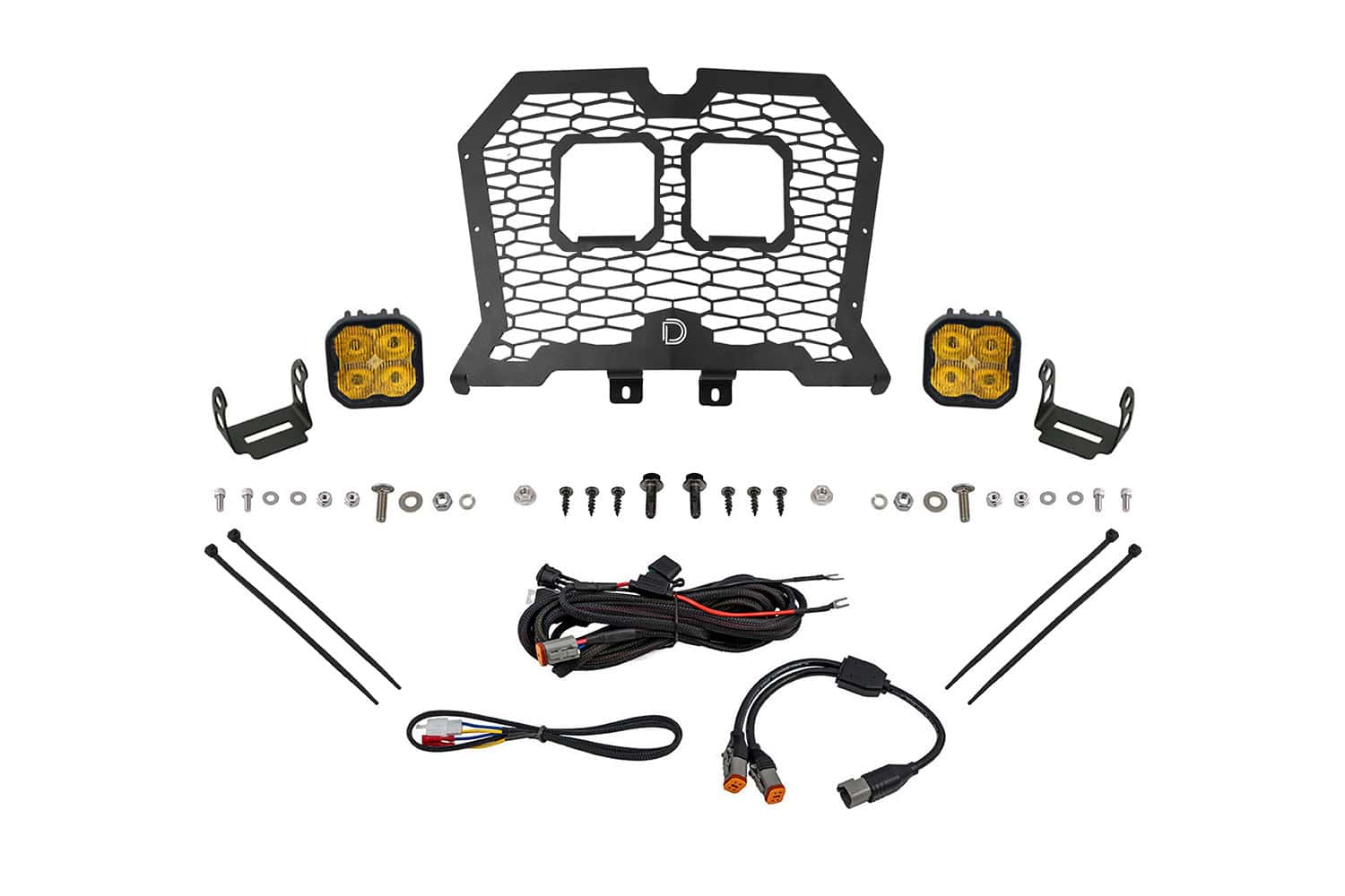 Diode Dynamics Stage Series LED Grille Kit for 2019-2024 Polaris RZR XP Yellow Fog