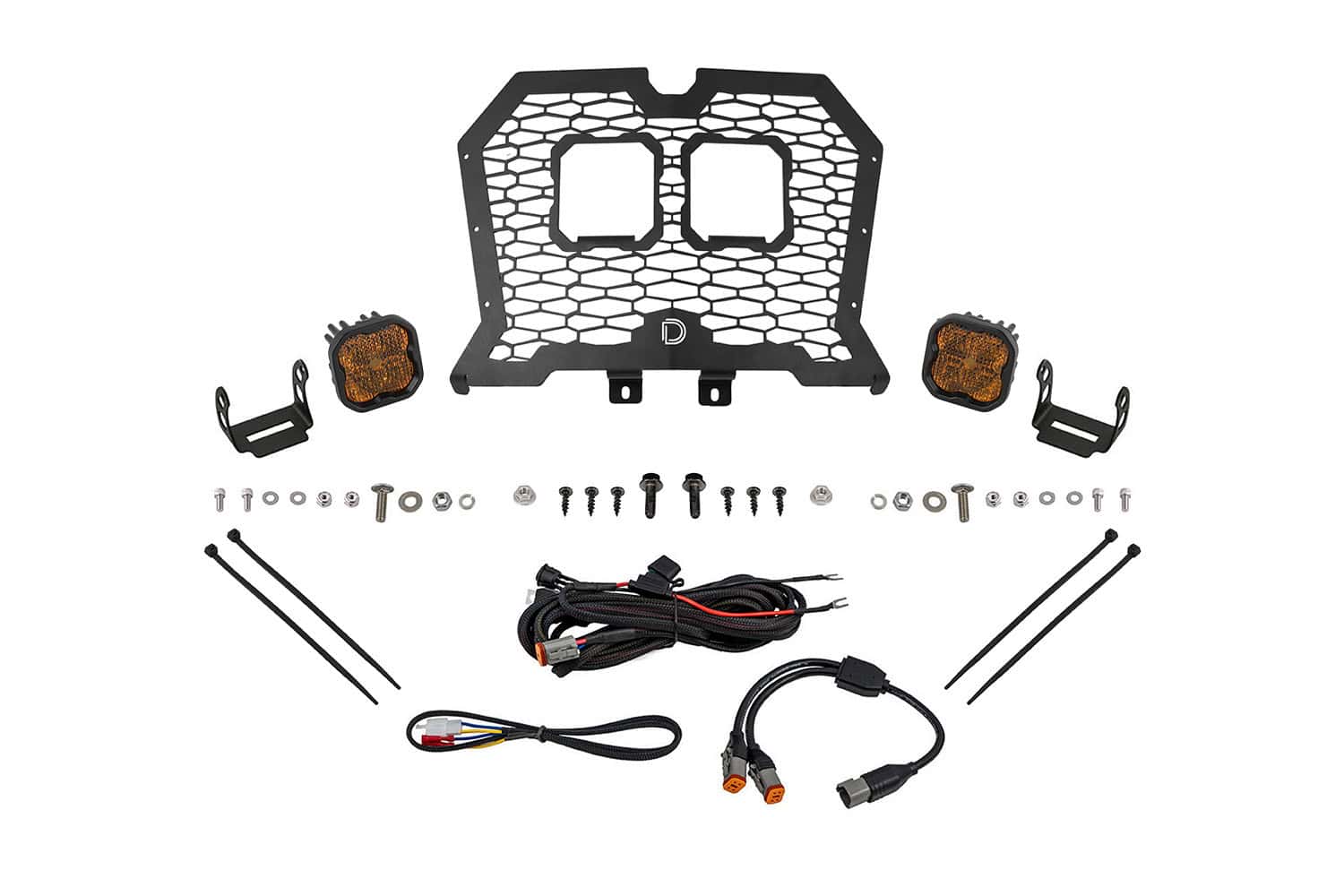 Diode Dynamics Stage Series Led Grille Kit For 2019-2024 Polaris Rzr Xp 4 Diode Dynamics DD8076 Stage Series LED Grille Kit for 2019-2024 Polaris RZR XP Pro Yellow Combo