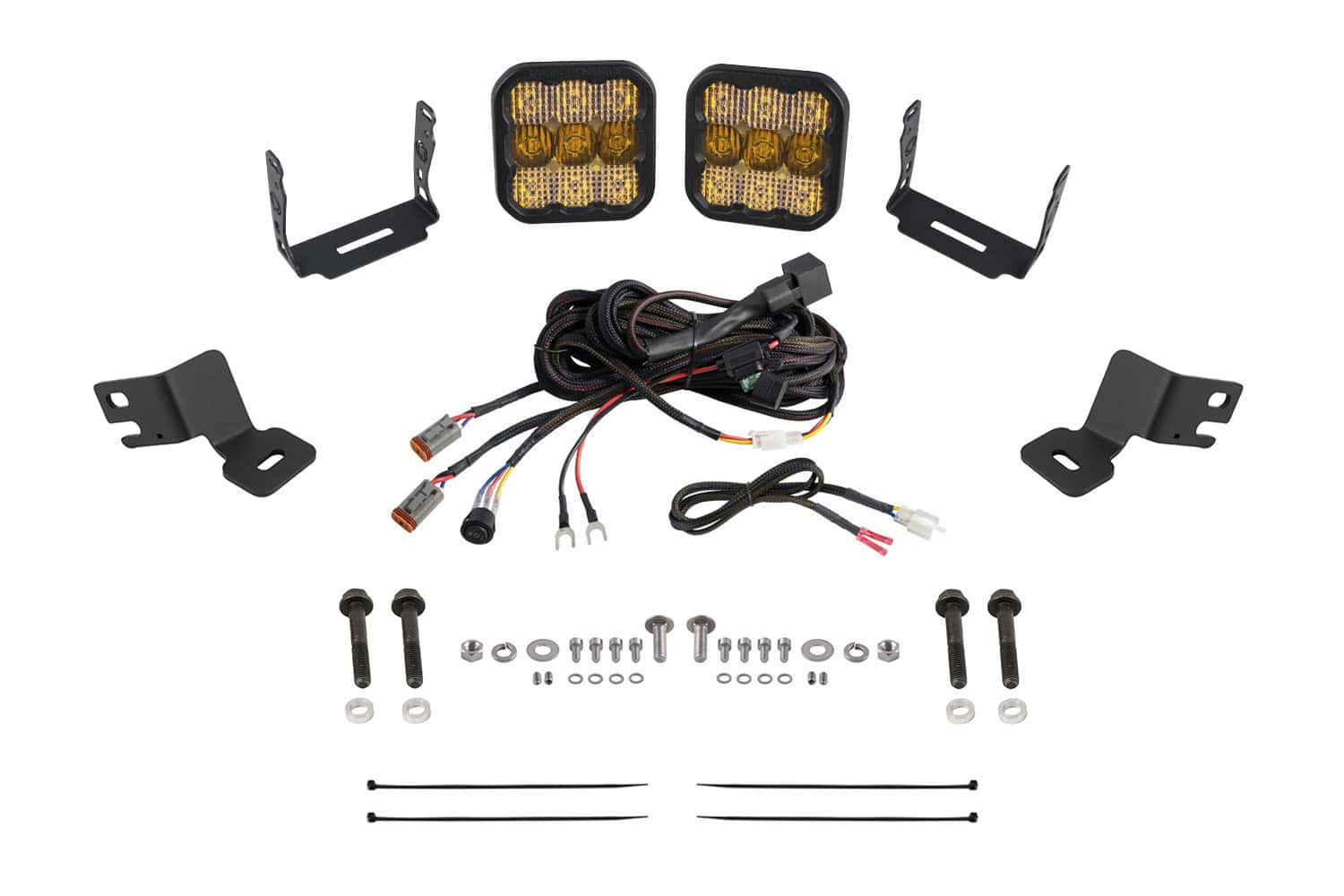 Diode Dynamics Stage Series Ditch Light Kit for 2019-2024 Polaris RZR XP SS5 Yellow Combo