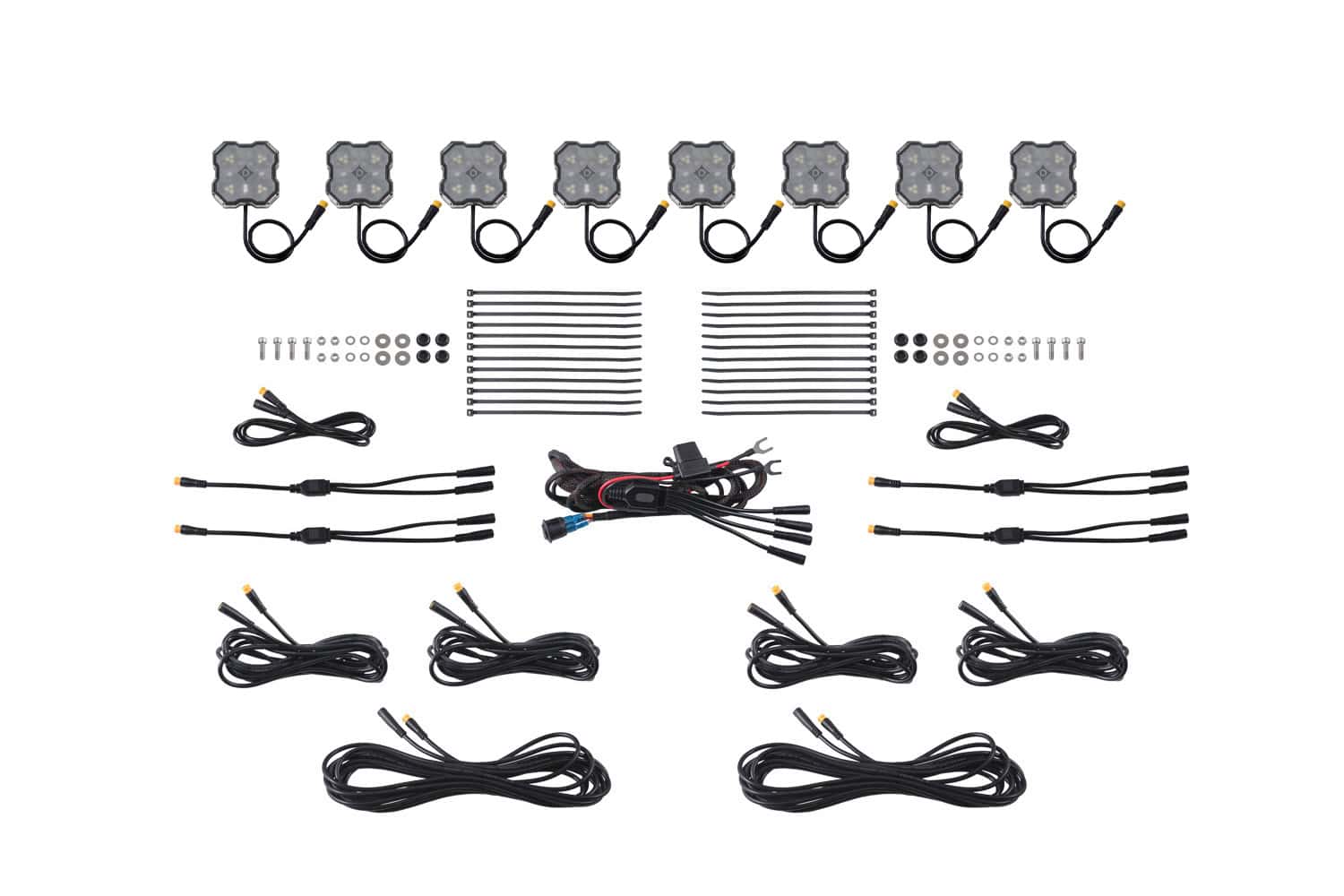 Diode Dynamics Rock Light Red/White M8 8-Pack