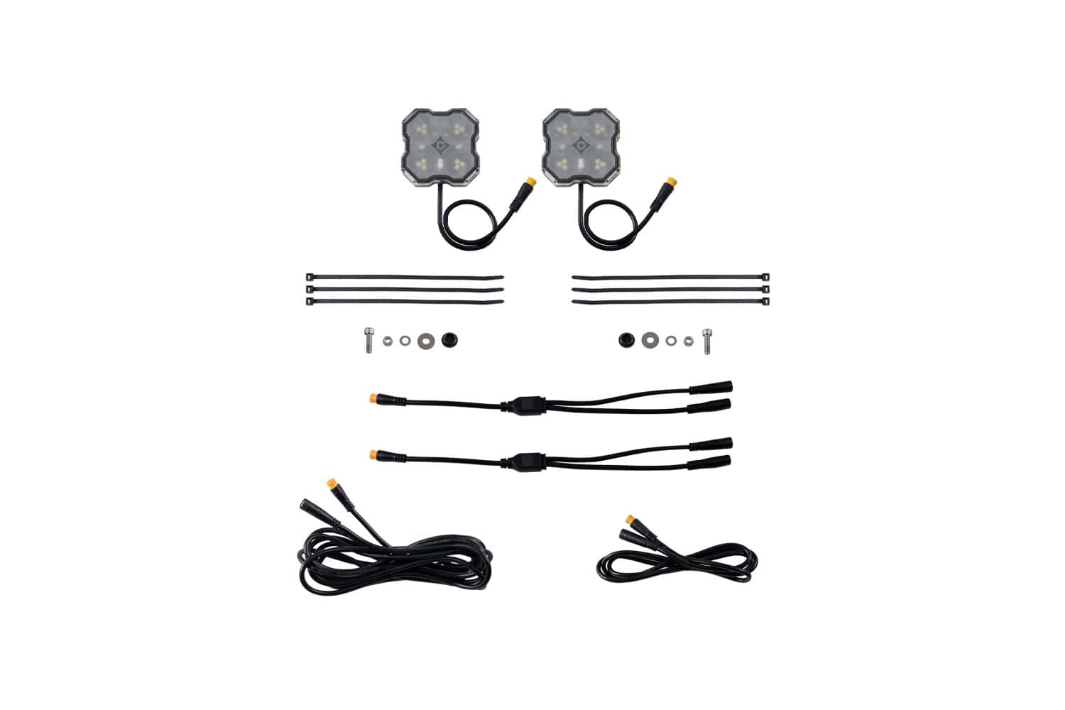 Diode Dynamics Rock Light Red/White M8 Add-On 2-Pack