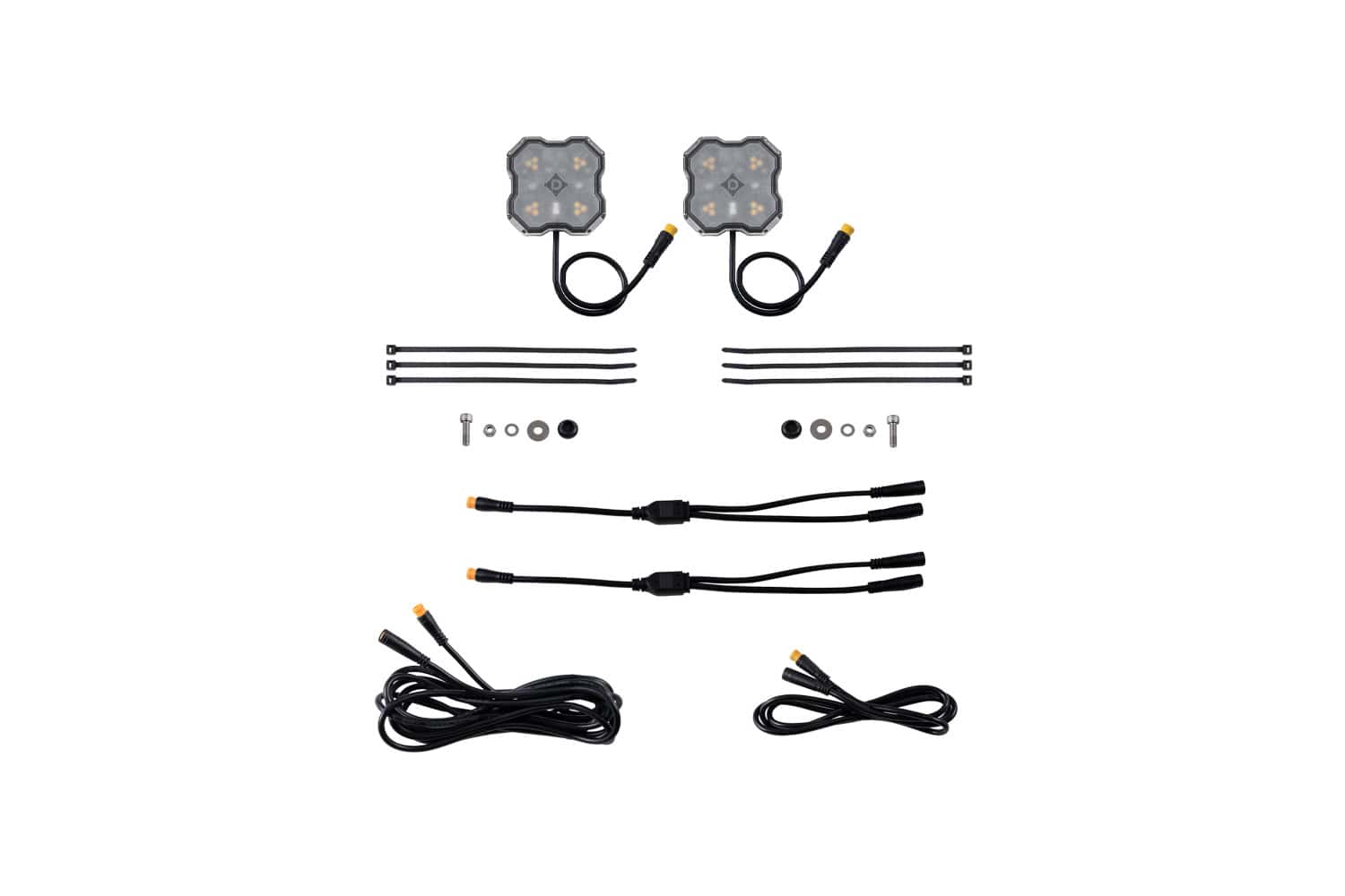 Diode Dynamics Dual-Color Rock Light M8 Add-On 2-Pack 3 Diode Dynamics Rock Light Amber/White M8 Add-On 2-Pack
