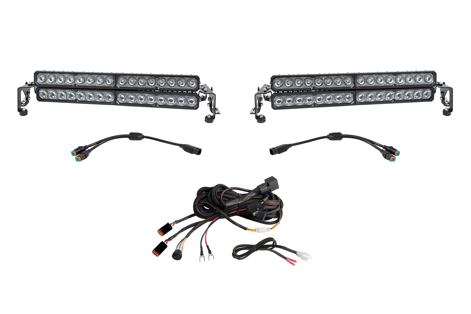 Diode Dynamics Motorsports lighting kit with four white SS20 light bars