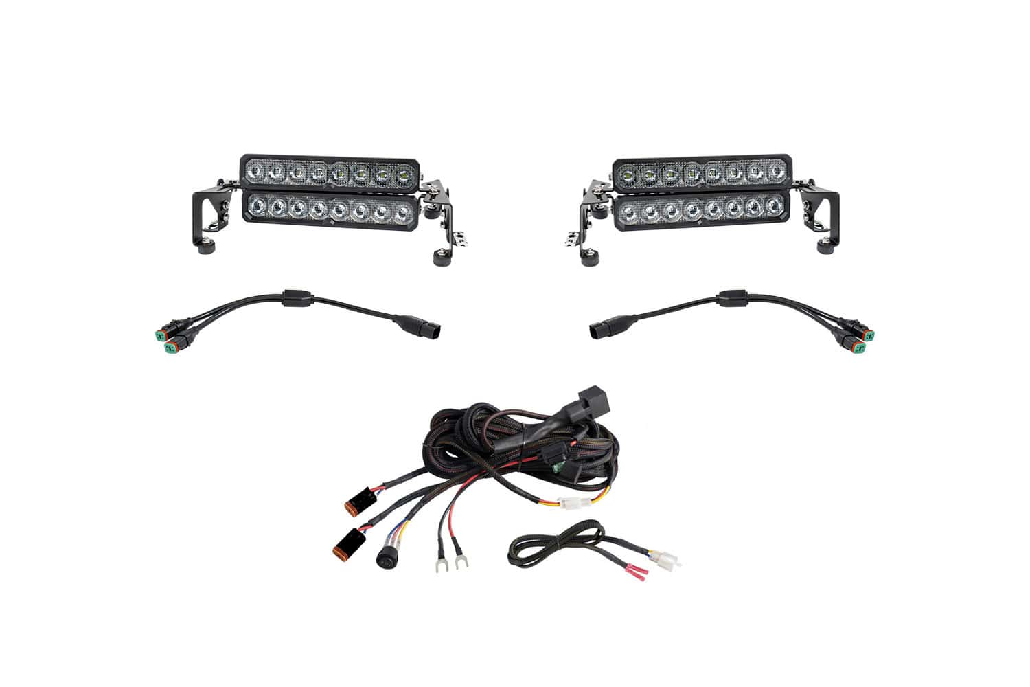 Diode Dynamics Motorsports lighting kit with four white SS10 light bars