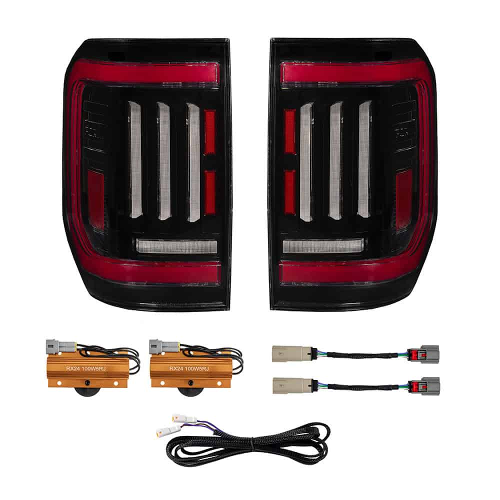 FORM LED Tail Lights for 2025–2026 Ford Maverick — Smoked or Red Pair — Red — FL0114