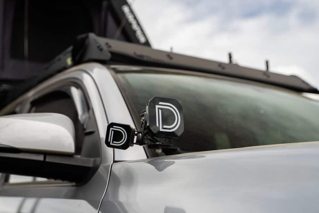 Diode Dynamics Ss3 Led Ditch Light Kit For 2016-2023 Toyota Tacoma 131 Manufacturer Tacoma mounting photograph. Covers and additional pods shown are separate accessories.