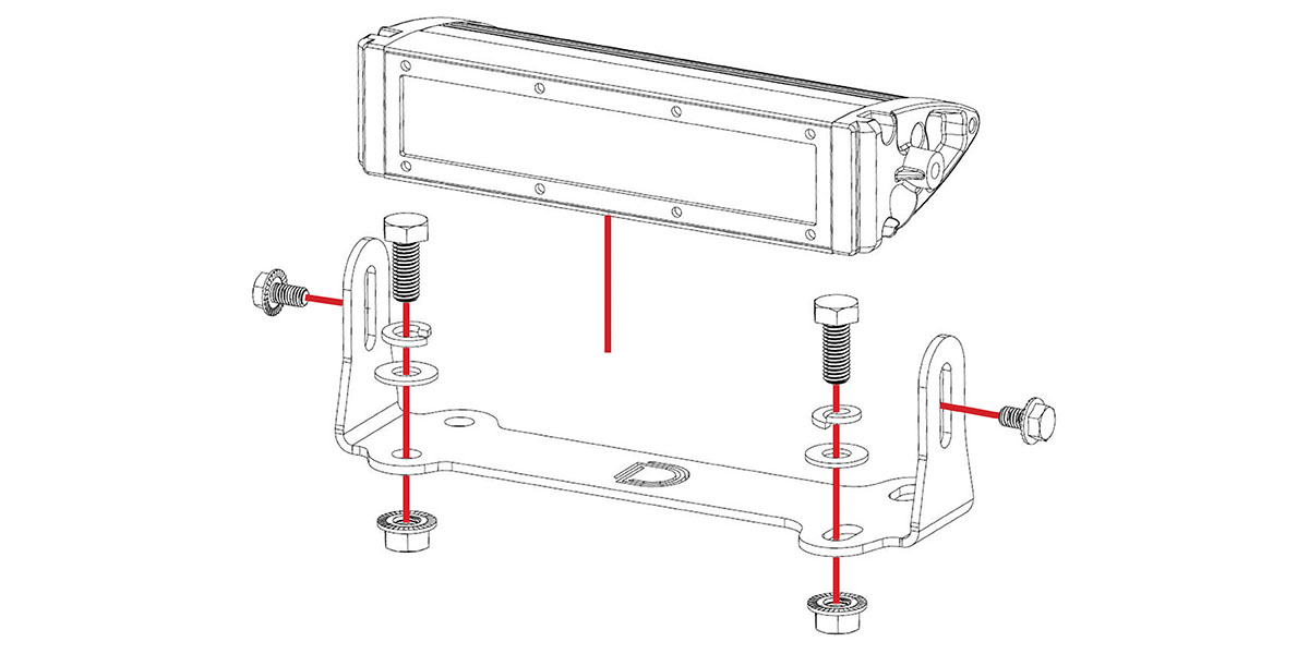 Toyota 4Runner Ss6 Grille-Light Installation Guide 6 Earlier SS6 Classic mounting example; use only if your supplied lamp uses this arrangement.