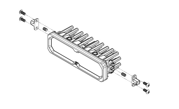 Toyota 4Runner Ss6 Grille-Light Installation Guide 7 Current SS6 and adapter mounting arrangement shown by the manufacturer.