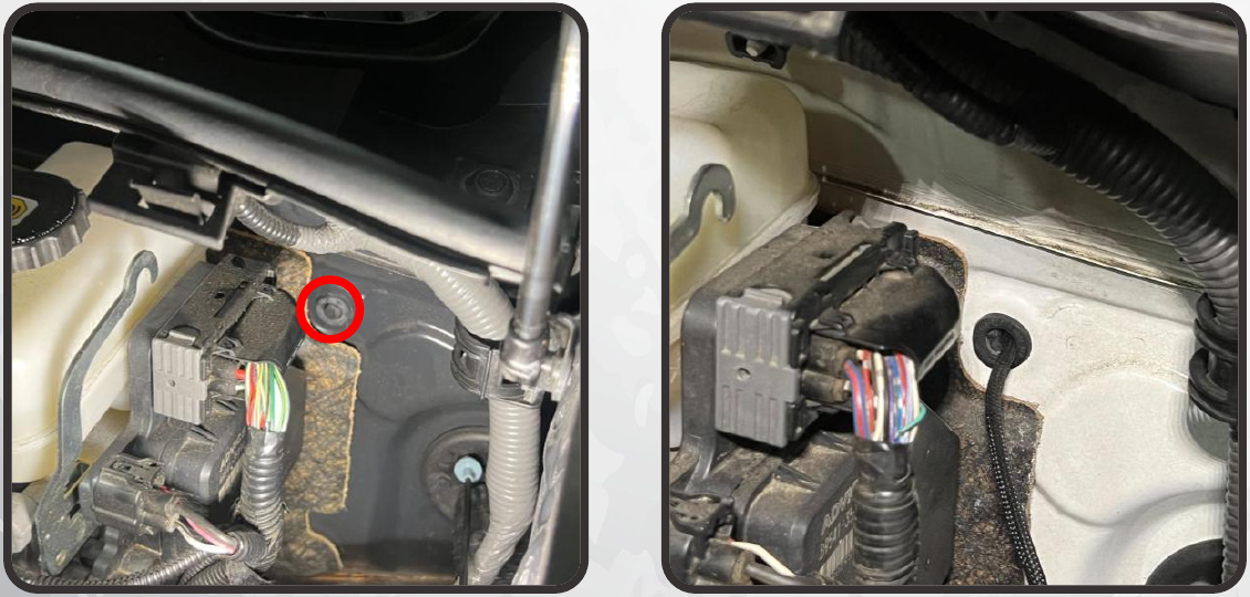 2014–2024 Toyota 4Runner Xbg Grille Installation Guide 20 2019–2024: pass the extension through a slit in the firewall grommet and refit the grommet.