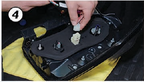 2014–2024 Toyota 4Runner Tail As Turn Installation Guide 5 Original manufacturer instruction photo 4: identify the former turn-signal lead.