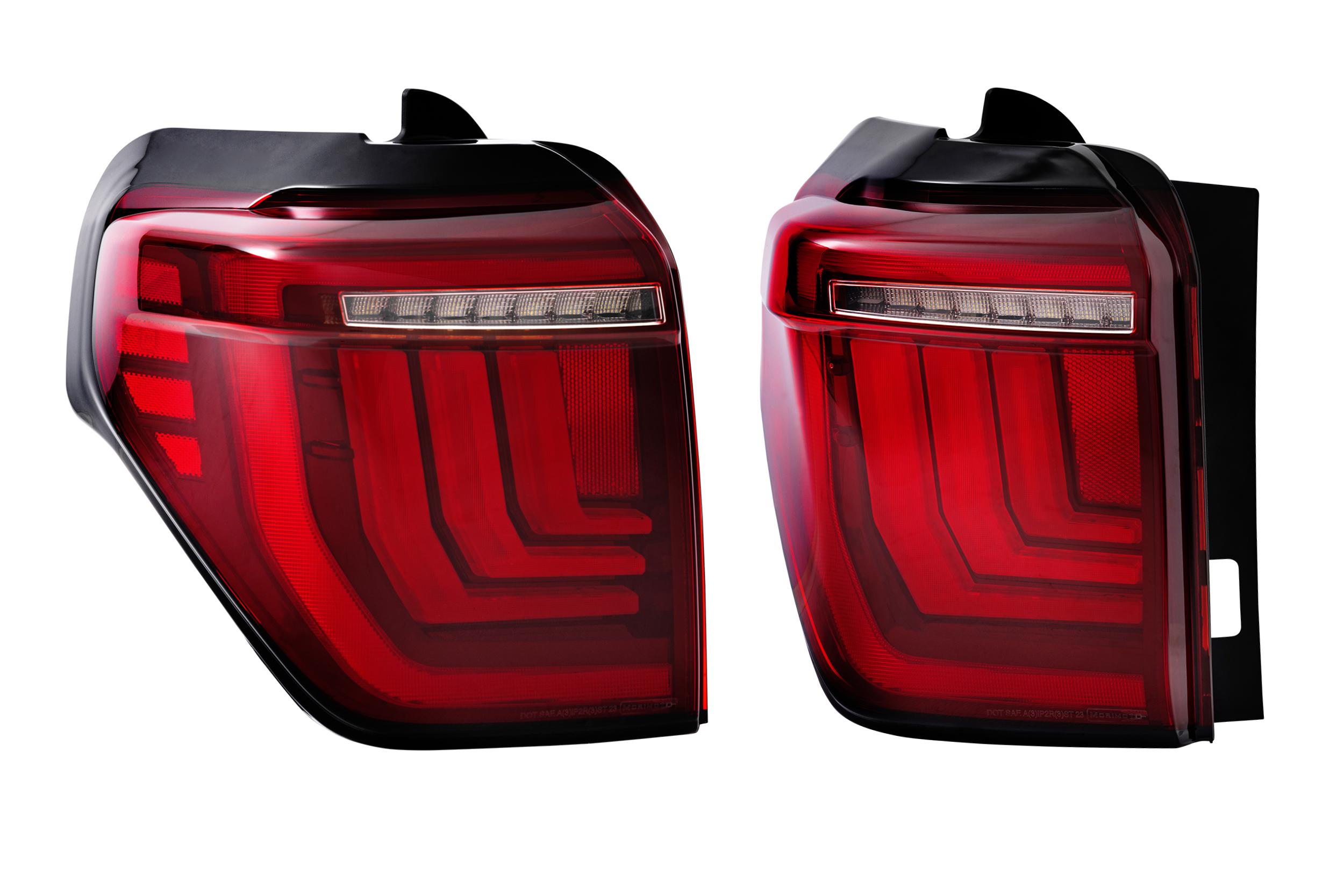 2014–2024 Toyota 4Runner Lighting Upgrades 20 Morimoto Red-lens 4Runner XB tail-light pair.