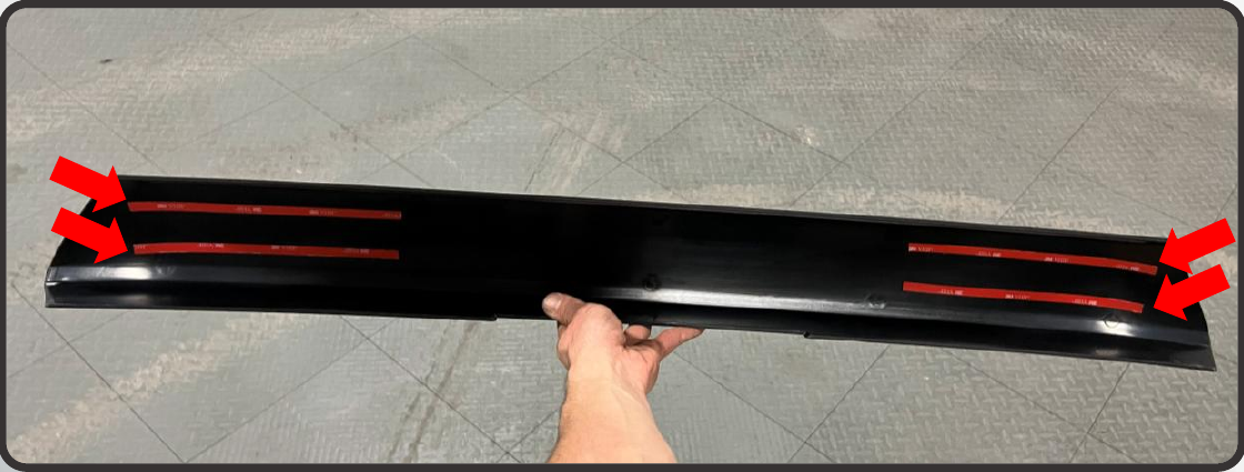 2014–2024 Toyota 4Runner Xbg Grille Installation Guide 14 Remove the backing from the fascia panel’s adhesive strips.