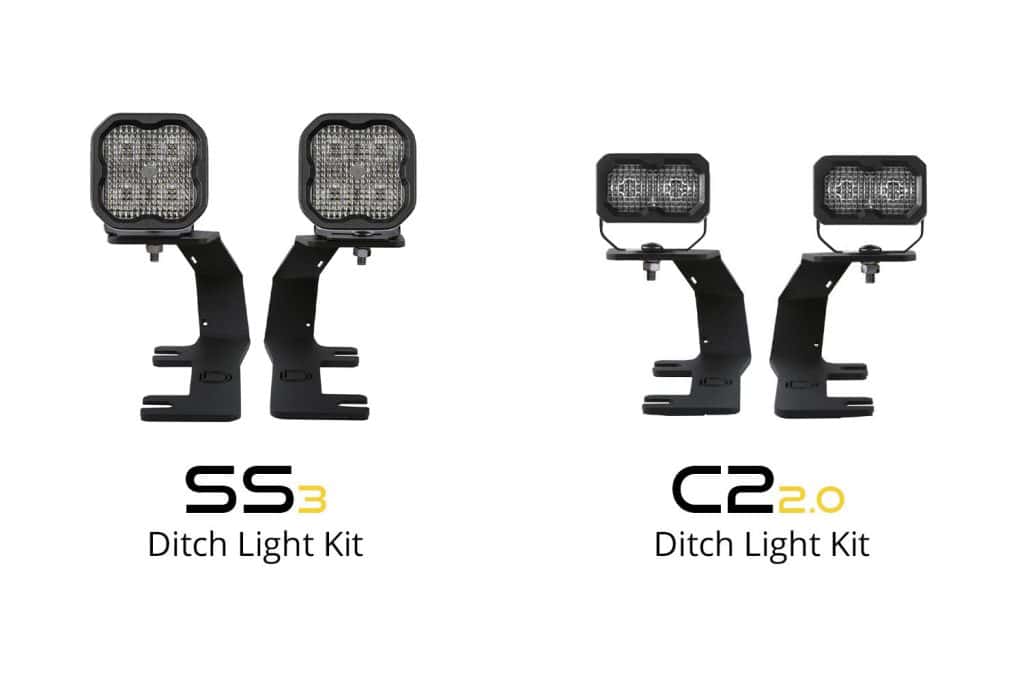 Diode Dynamics Ss3 Led Ditch Light Kit For 2014-2019 Silverado/Sierra 114 SS3 and C2 family comparison. This page supplies the SS3 pair; other pod families are separate kits.