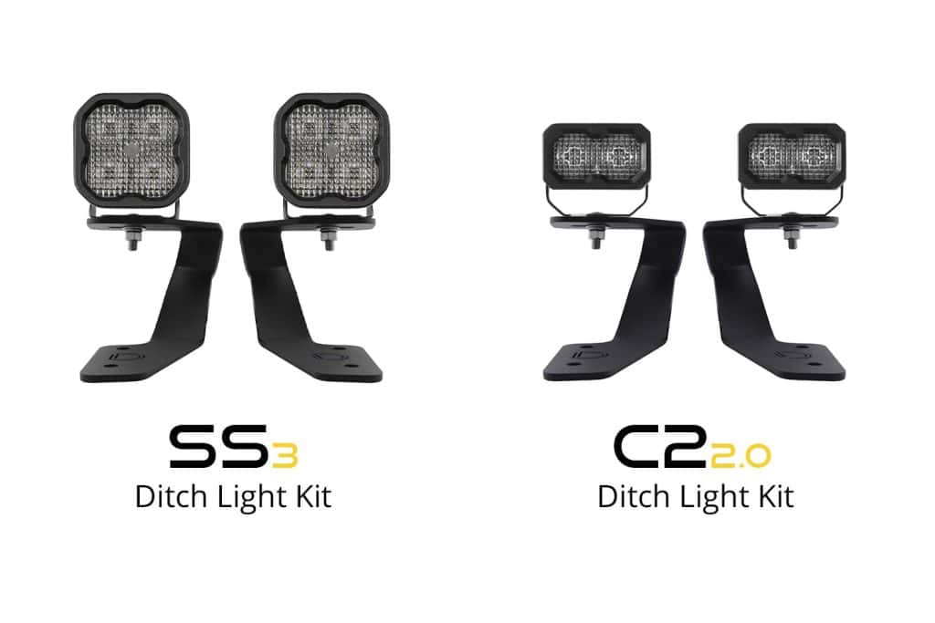 Diode Dynamics Ss3 Led Ditch Light Kit For Subaru Crosstrek/Wrx 60 Subaru kit comparison: SS3 at left and the separate C2 2.0 kit at right. This listing supplies SS3.