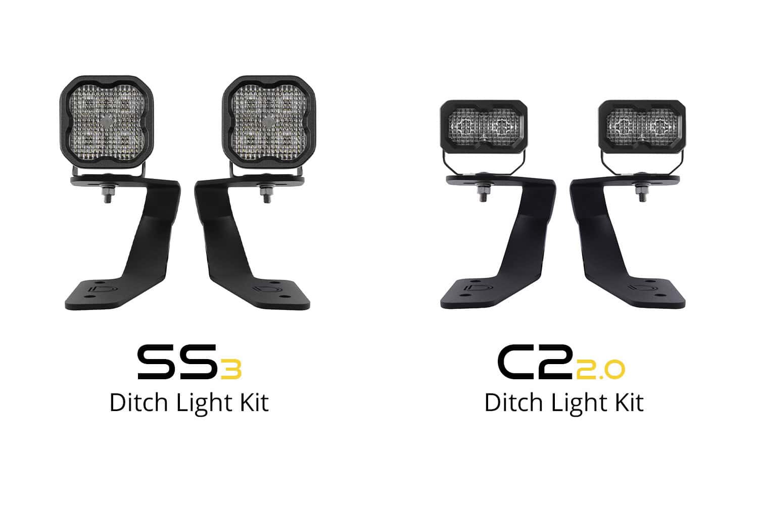 Diode Dynamics Ss3 Led Ditch Light Kit For Subaru Crosstrek/Wrx 6 Subaru kit comparison: SS3 at left and the separate C2 2.0 kit at right. This listing supplies SS3.