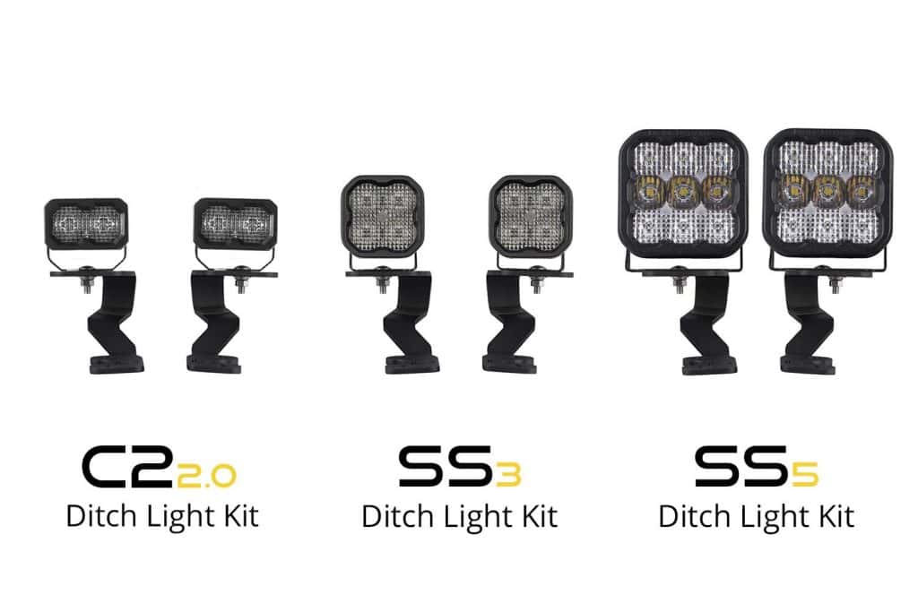 Diode Dynamics Stage Series Ditch Light Kit For 2022+ Toyota Tundra Ss3 42 Tundra pod-family comparison: SS3 is the centre pair. C2 2.0 and SS5 are separate kits.