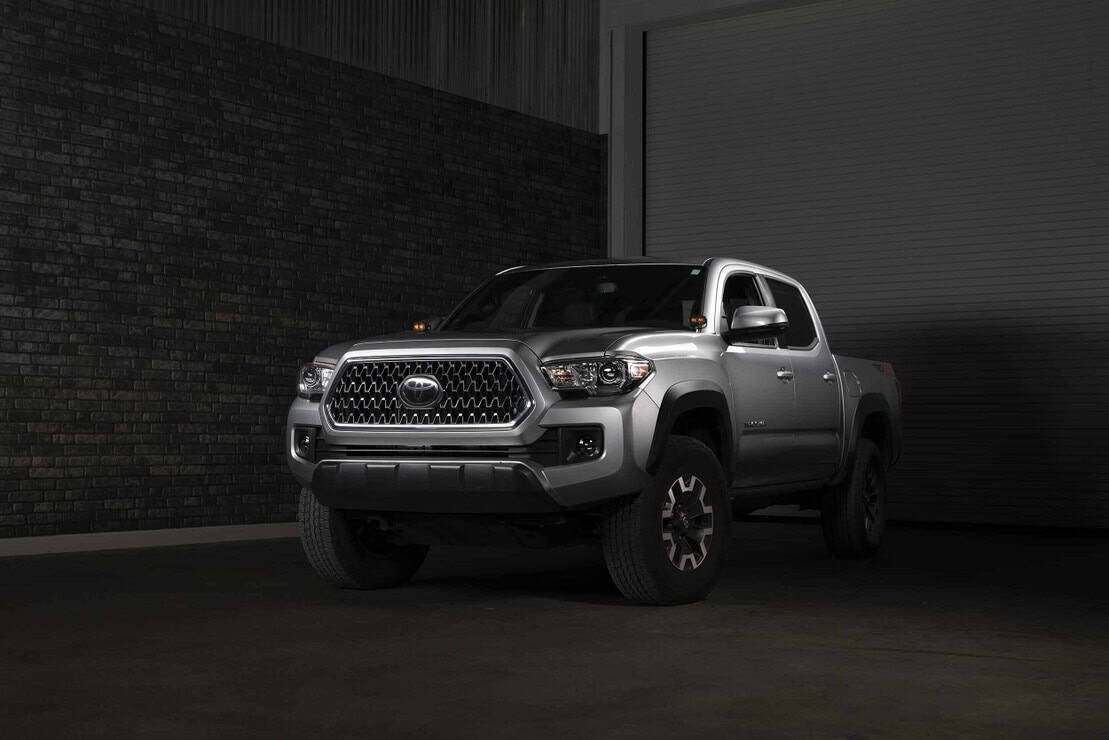 Morimoto 2Banger Complete Ditch Light Kit For 2016–2023 Toyota Tacoma 10 Tacoma installation with white pods; other accessories not included.
