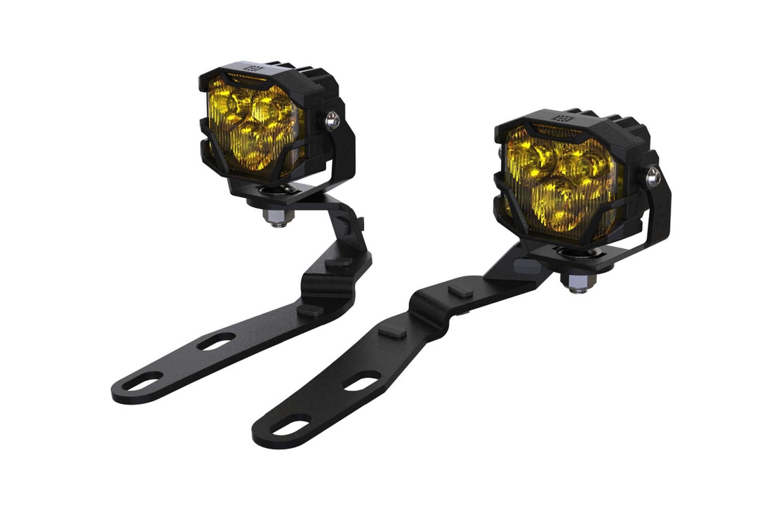 BAF028 brackets with representative yellow 4Banger pods.