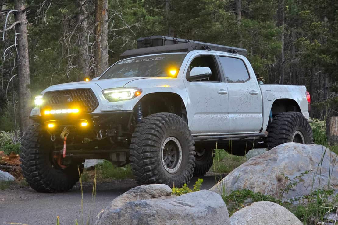 Tacoma installation example; other accessories not included.