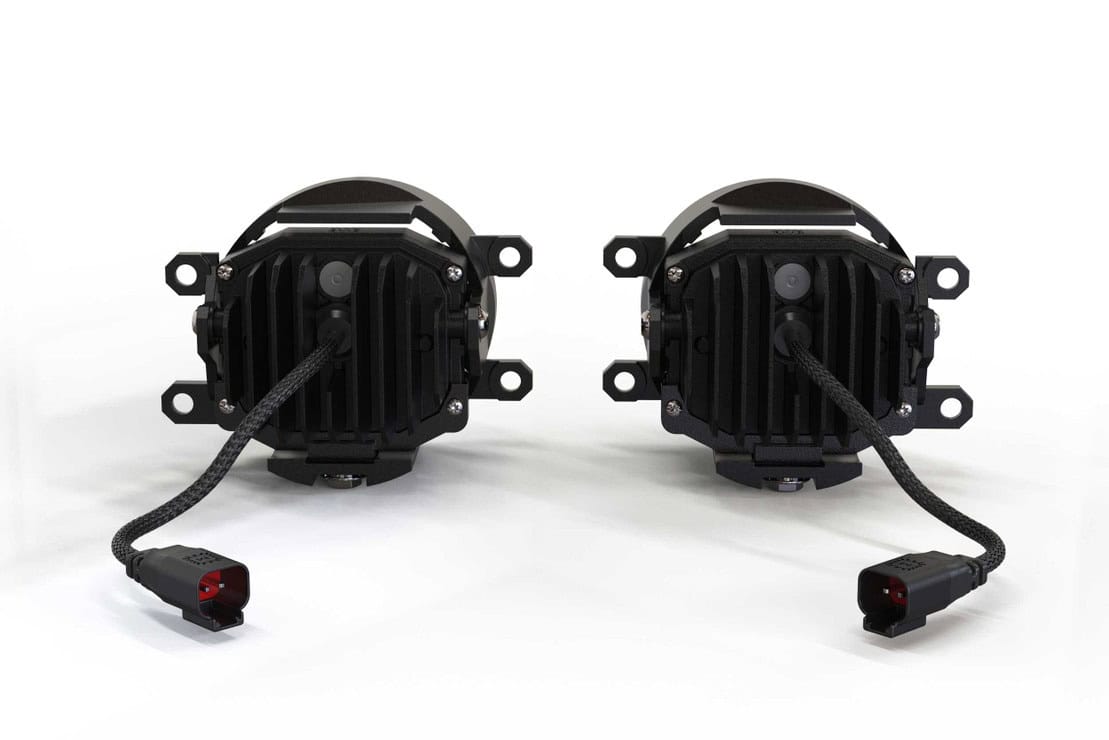 Morimoto 4Banger 2.0 Complete Fog Light Kit For 2012–2023 Toyota Tacoma 3 Rear connections and heatsinks.