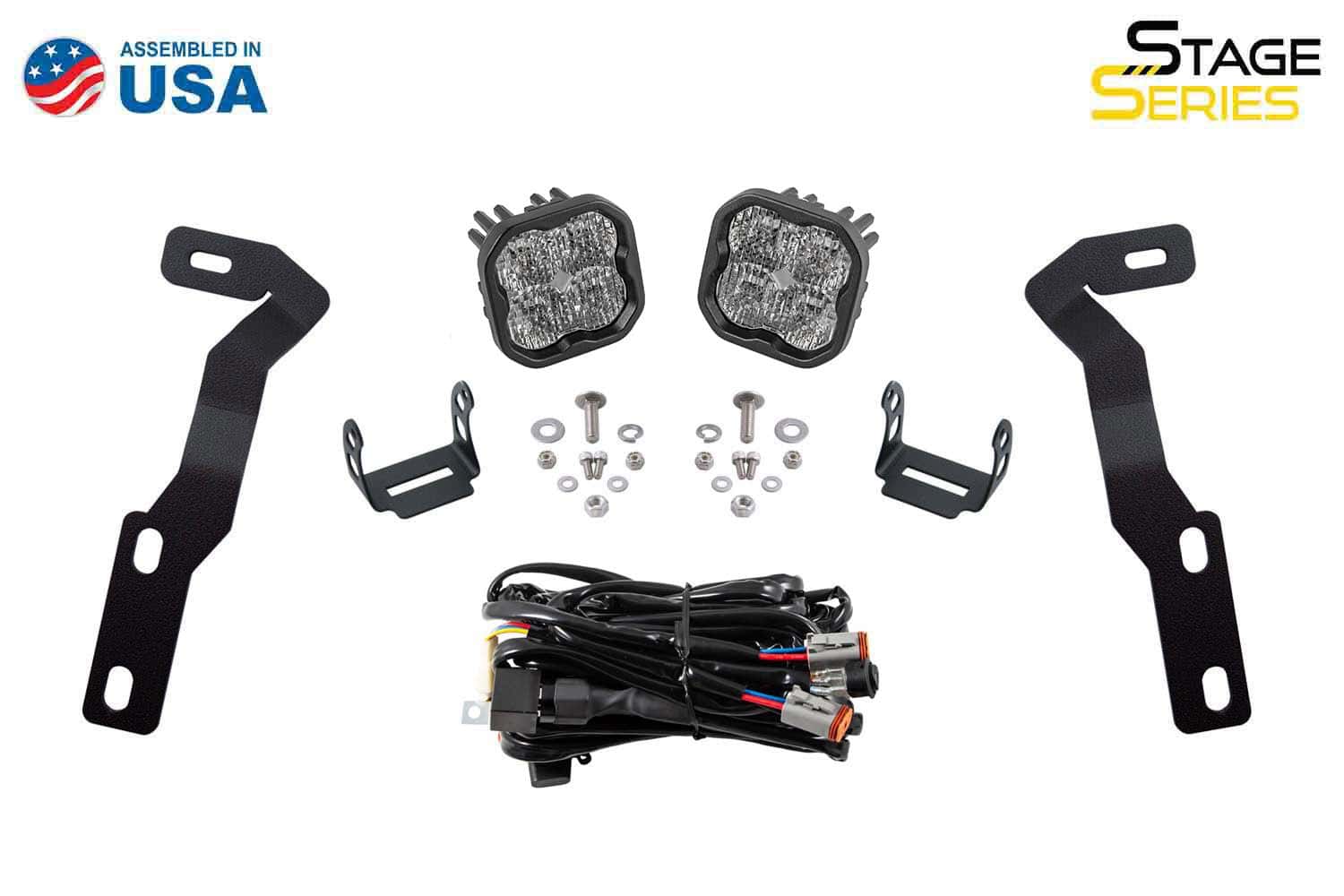 Diode Dynamics Ss3 Led Ditch Light Kit For 2016-2023 Toyota Tacoma 18 Manufacturer ditch kit/application view; other vehicle equipment is separate.