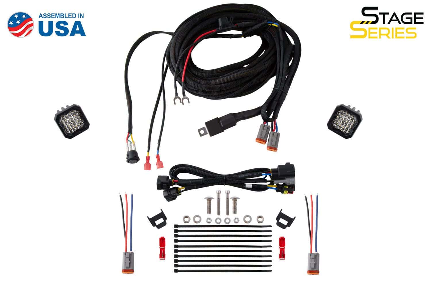Diode Dynamics Stage Series Reverse Light Kit For 2016-2023 Toyota Tacoma C1 15 Manufacturer reverse kit/application view; other vehicle equipment is separate.