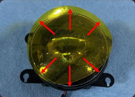 Morimoto Type T Evo Fog-Light Installation And Aiming Guide 3 Optional film: work moisture and air from the centre toward the edges.