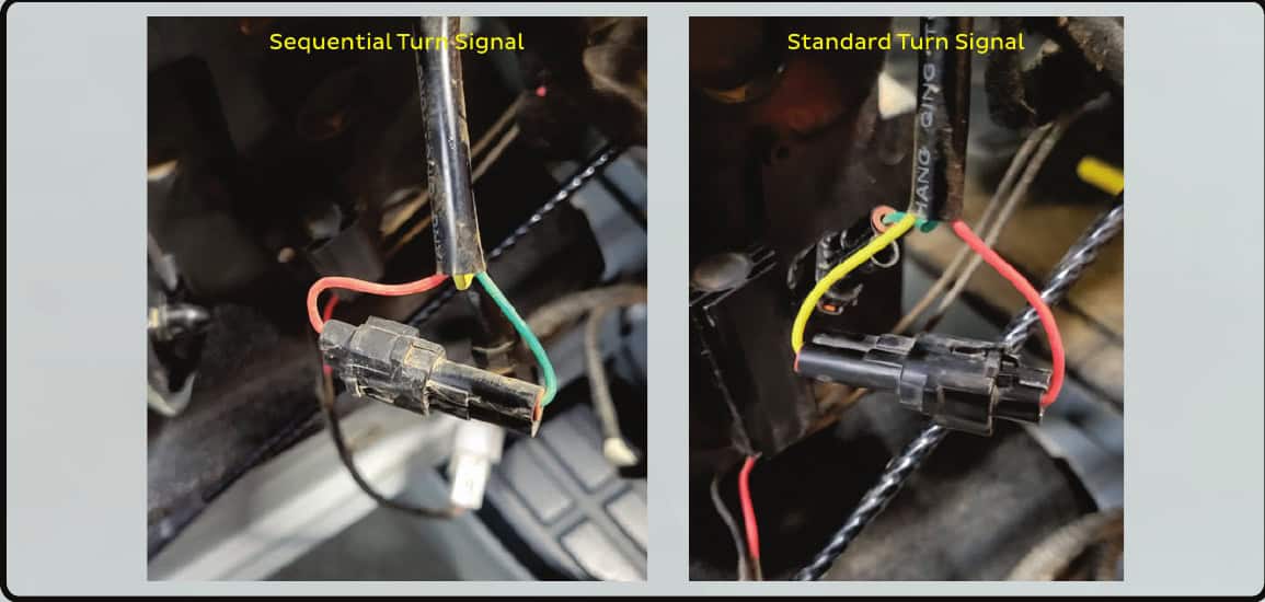 2016–2023 Tacoma Morimoto Xb Tail-Light Installation Guide 4 Red and green connect for sequential signals; red and yellow connect for standard on/off signals.