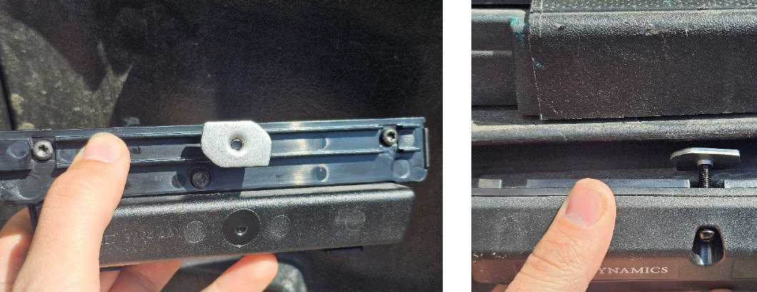 Toyota Blade Bed Light Installation Guide 6 Insert the T-slot nut.