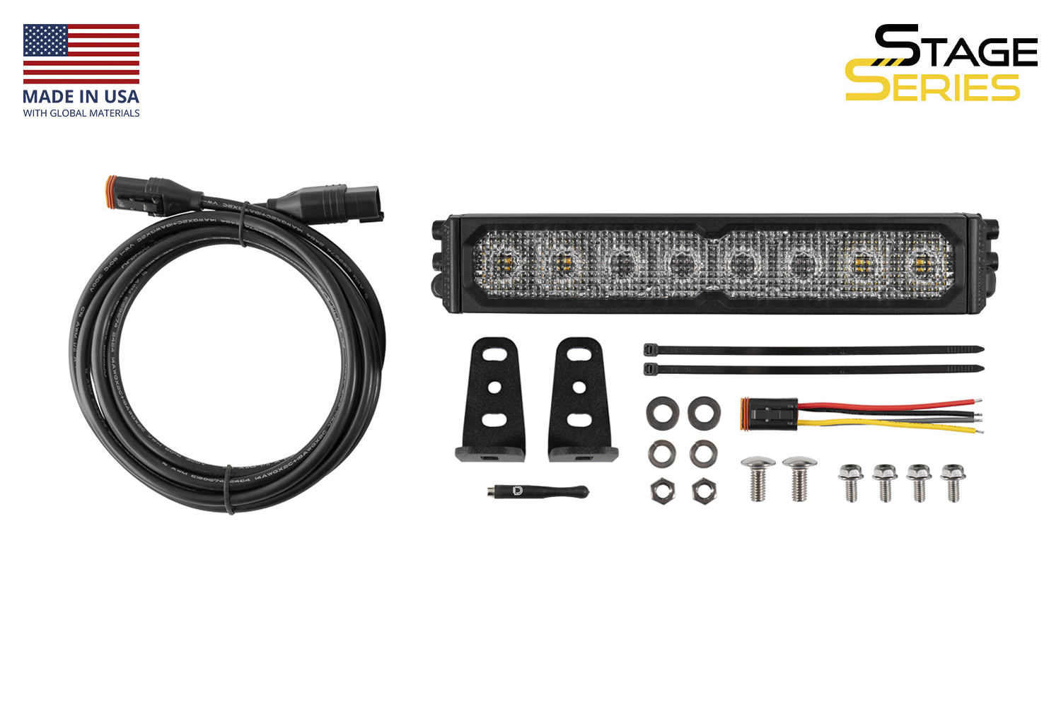 Ss10 Chase Light Installation &Amp; Programming Guide 1 SS10 Chase kit components: bar, mounting brackets, 3m extension, pigtail and magnet.