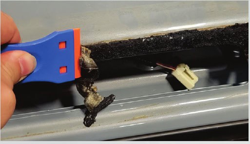 Toyota Tacoma Morimoto X3B Third Brake-Light Installation Guide 17 Carefully clean the old foam from the sealing surface.