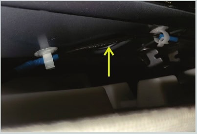 Toyota Tacoma Morimoto X3B Third Brake-Light Installation Guide 14 The other brake-light nut, reached through the second opening.