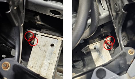 2016–2023 Toyota Tacoma Stealth Lightbar Installation Guide 4 Crash-bar nuts marked on both sides.