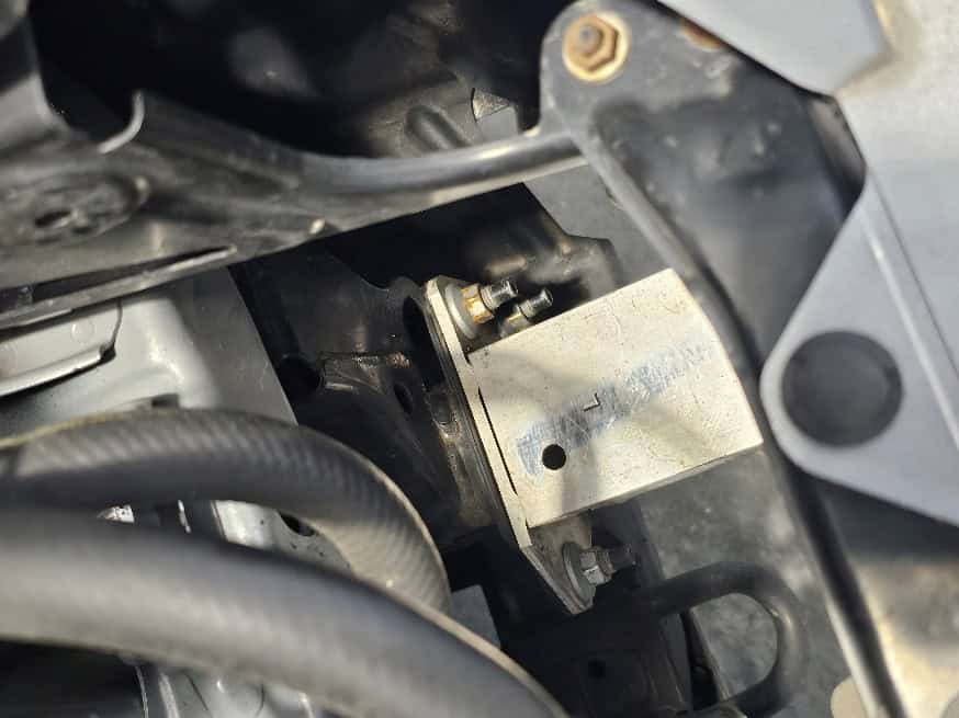 Diode Dynamics Stealth Ss30 Bracket Kit For 2016–2023 Toyota Tacoma 9 Driver-side Stealth bracket fitted loosely to the factory crash-bar mounting points.