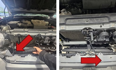 2016–2023 Toyota Tacoma Stealth Lightbar Installation Guide 6 Lightbar insertion and positioning directions.