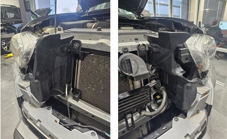 2016–2023 Toyota Tacoma Stealth Lightbar Installation Guide 12 Trimmed deflectors reinstalled beside the lightbar.