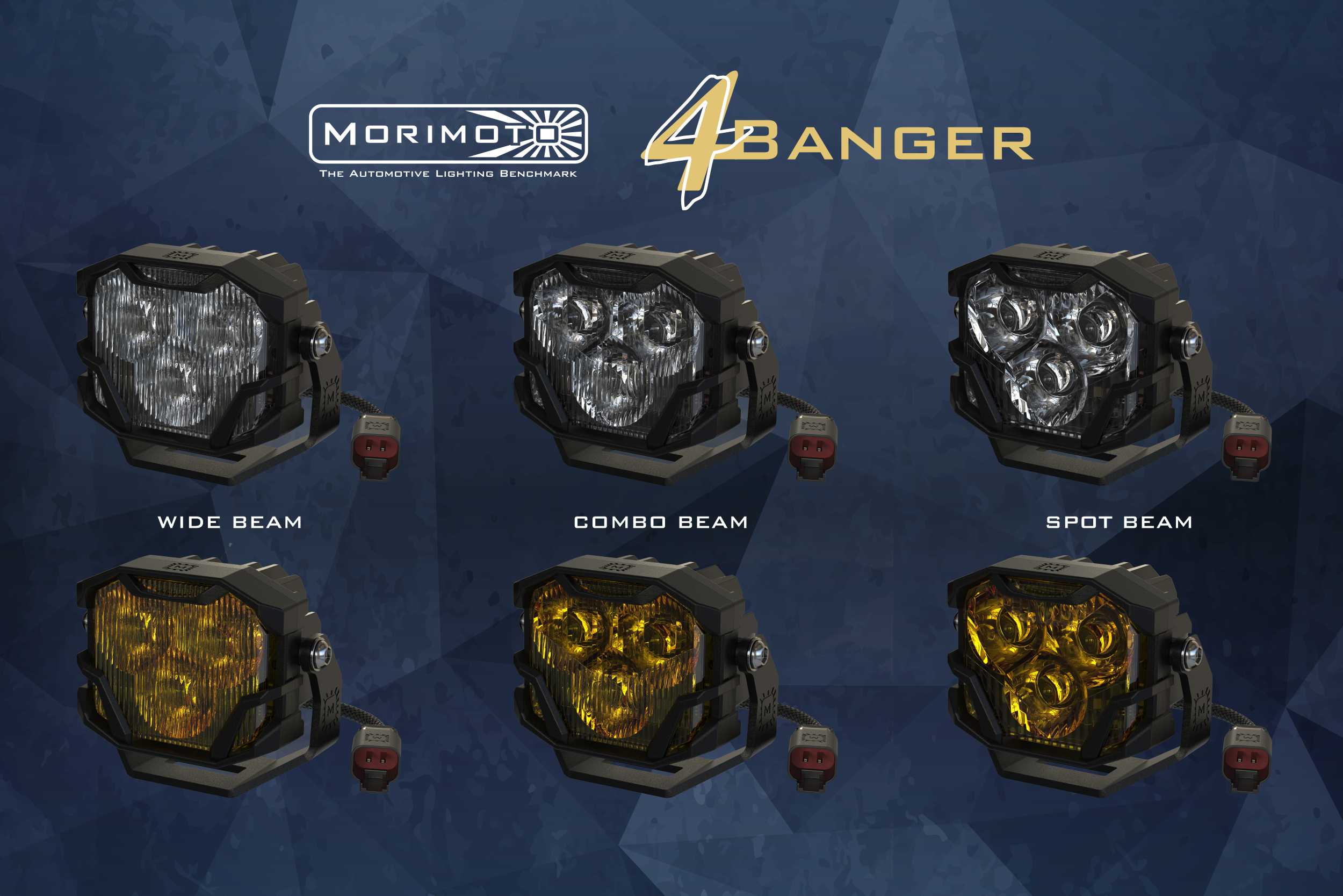 Morimoto 4Banger Fog-Light Kit For 2007–2017 Jeep Wrangler Jk 10 Representative assembled kit. Select the listed output level, colour and optic; other vehicle lighting in installation photos is not included.