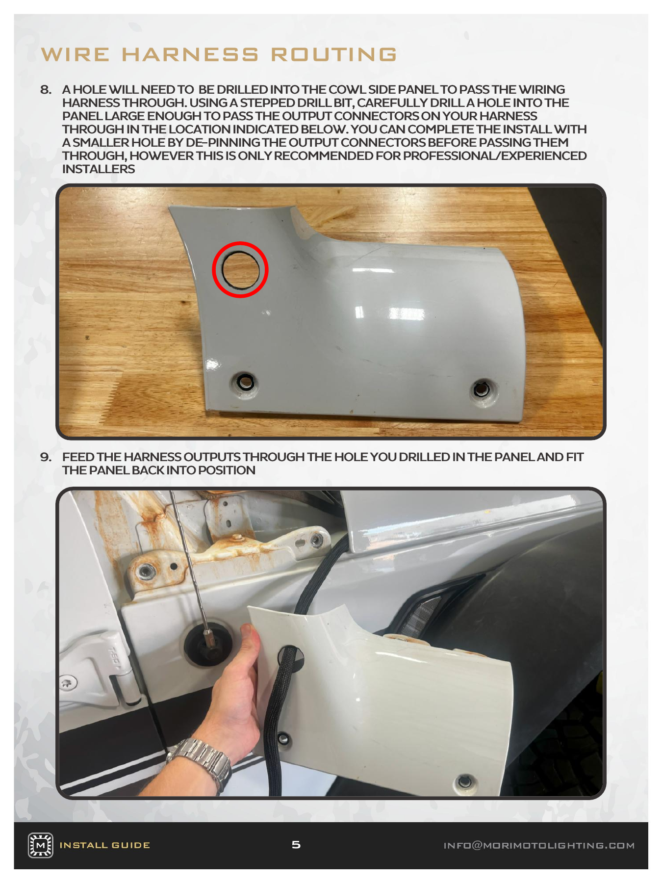 Jeep Jl Morimoto Roof Light-Bar Installation Guide 4 BAF081 vehicle installation — manufacturer page 5. Open the image at full size to read every label.