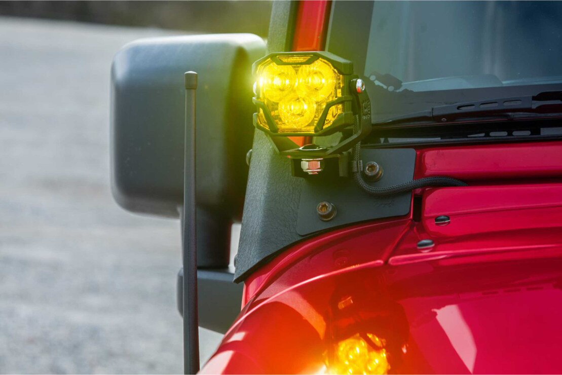Morimoto Baf035 Ditch-Light Brackets For 2007–2018 Jeep Wrangler Jk 2 Bracket-only hardware; lamps and wiring are not included.