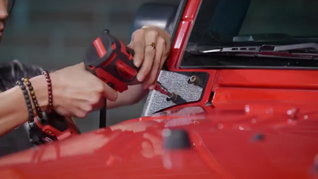 Jeep Jk Morimoto Ditch-Light Installation Guide 1 JK lower-windshield bracket location and pod mounting. The manufacturer demonstration uses a 4Banger.