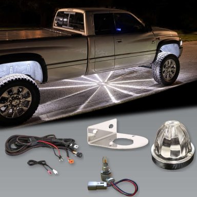 Glass Is Class Gen 2 pickup truck watermelon light kit with DD4104 harness and stainless bracket